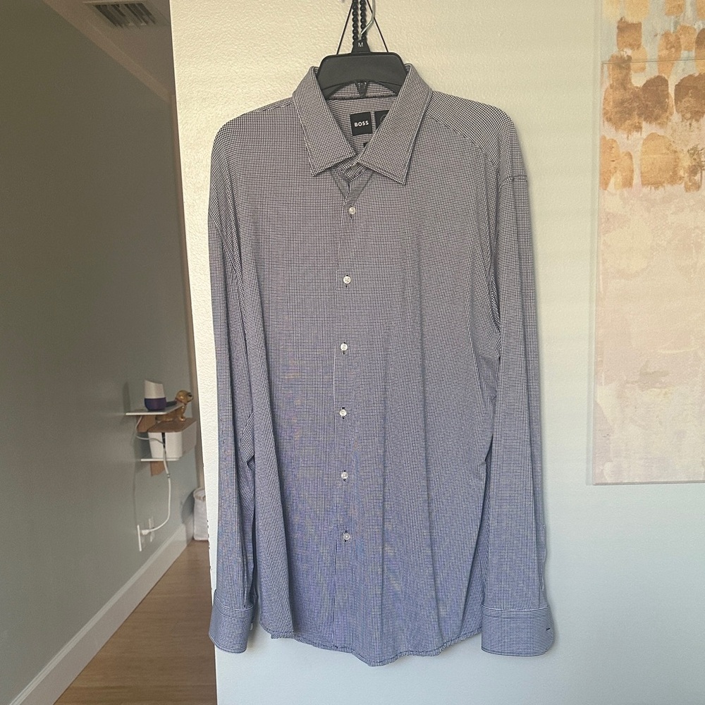Hugo Boss Gray Casual Button Down Shirt